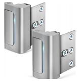 Home Security Door Lock, 2 Pack Childproof Door Reinforcement Lock with 3 Inch Stop Withstand 800 lbs for Top Front Inward Swinging Door, Upgrade Flip High Night Lock to Defend Your Home Kids