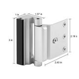 Home Security Door Lock, 2 Pack Childproof Door Reinforcement Lock with 3 Inch Stop Withstand 800 lbs for Top Front Inward Swinging Door, Upgrade Flip High Night Lock to Defend Your Home Kids