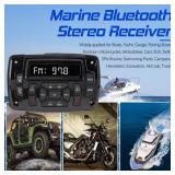 Citreal Marine Stereo Audio Radio Bluetooth Car Stereo Receivers Waterproof Player MP3 Boat Media with AM/FM Music Radio USB Input for Golf Cart Motorcycle UTV Head Unit Sound System