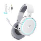 Picun G2 Wireless Gaming Headset, Over-Ear 7.1 Virtual Surround Sound, 2.4GHz/Bluetooth 5.4/Wired, 5ms Ultra-Low Latency, 100H Battery, ENC Noise-Canceling Mic, RGB, for PC PS5 PS4 Switch (Grey)