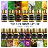 SACATR 500ml Essential Oil Diffuser with 15 Essential Oils, Ultrasonic Cool Mist Humidifier, Remote Control, 4 Timers, 15 Color Lights, Auto Shut-Off