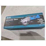 Seesii Mini Circular Saw with Laser Guide,4.8A 4000 RPM Compact Corded Circular Saw with Rip Guide,3 Blades (4-1/2\") for Wood,Soft Metal,Tile,Plastic Cutting,Max Cut Depth 1-11/16\"(90°),1-1/8\" (45