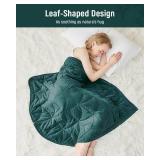 Weighted Lap Blanket 7 lbs for Adults, Luxury Soft Small Weighted Blanket, Compact Portable Weighted Lap Pad for Relaxation, Sleeping, Travel, All-Season Use, Forest Green, 40\" x 52\"