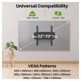 USX MOUNT Full Motion TV Wall Mount for Most 32-70 inch TVs up to 99 lbs, Wall Mount Bracket with Dual Articulating Arms, Swivel, Tilt, Max VESA 400x400mm, TV Mount Fits 12/16" Wood Studs