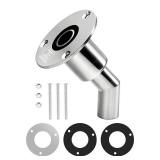 OCEANBROAD Stainless Steel 316 Thru Hull Exhaust Skin, Fitting 24mm Hose Pipe Marine Exhaust Port for Webasto, Planar, Eberspacher, Chinese Diesel Parking heaters, Bend with Bolts and Nuts