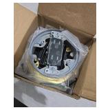 RACO 6239BP Floor Kit with Recessed Duplex 15A TR Device and Adjustable Steel Box, 1-Gang, Brass