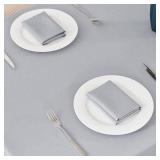 Veblandy Textured Rectangle Tablecloth 60x120 inch Table Cloth Water Resistant Wrinkle Free Spill-Proof, Decorative Fabric Table Cover Washable for Banquet Parties Event Holiday Dinner, Light Grey
