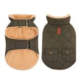 Queenmore Warm Coat for Cold Weather, Quilting Winter Jacket With Ultra Thick Plush Lining and Storage Pockets (Green, Medium)