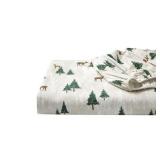 Eddie Bauer - Flannel Sheets Queen Size, Anti-Pilling & Wrinkle Resistant Cotton, Touchably Soft for All-Season Comfort - Bed Sheets with Matching Pillowcases & Fitted Sheet (Deer Hollow Green)