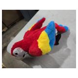 Meooeck 5 Pcs Macaw Parrot Plush Set 13 Inch Mommy Parrot Stuffed Animal with 4 Cute Plush Baby in Her Belly Soft Cuddly Bird for Toddlers Boys Girls Birthday Party Favors Gifts(Red Series)