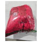 Red Throw Blanket 50"X60" inches Gifts for Mom Fuzzy 3D Jacquard Decorative Flannel Fleece Super Soft Plush Cozy Blanket for Couch Sofa Chair Lightweight