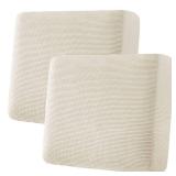 H.VERSAILTEX Super Stretch Individual Seat Cushion Covers Sofa Covers Couch Covers Slipcover Sets Thick Jacquard Textured Twill Fabric (2 Piece Large Sofa Cushion Covers, Natural)