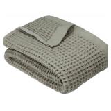 DEMMEX Organic Cotton Waffle Weave Turkish Bath Towel - Ultra Soft Lightweight Quick Dry, Oeko-Tex Certified, 100% Turkish Cotton (Beige, Large (60x30))