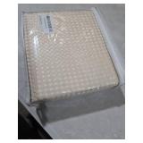 MIYE Pleated Waffle Weave Bed Skirt, Tailored Dust Ruffle 16 Inch Drop Easy Fit, Machine Washable,No Split Corners (Light Beige, Queen - 16\" Drop)