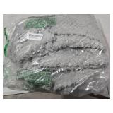 Whale Flotilla Fuzzy Fleece Twin Size Blanket for Bed, Soft Fluffy Jacquard Waffle Blankets for All Season, Lightweight and Warm, 60x80 Inch, Light Grey