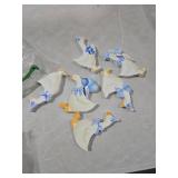 6 PCS Silly Goose Birthday Party Decoratio 1st Birthday Party Decoration Silly Goose Table Centerpieces Blue Bow Wooden Silly Goose Baby Shower Decor for Party Favor Desk Tiered Tray (Blue)