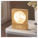 RETEYUNG Sunrise Alarm Clocks for Heavy Sleepers,Rotatable Moon Light with Gentle Wake-Up,Clock Night Lamp for Bedrooms - Snooze,10 Light Effects,10 Nature Sounds,15 Ringtones for Adults,Kids,Nursery
