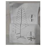 7ft Christmas birch tree with stand and lights white