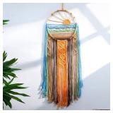 Artilady Sunset Wall Art Dream Catcher - Macrame Wall Hanging Large Dreamcatchers, Hand Woven Boho Tapestry Colorful Sun Wall Decor for Bedroom Nursery Living Room Nursery (Sunset)