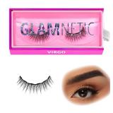 Glamnetic Magnetic Eyelashes - Virgo | Short Magnetic Lashes, 60 Wears Reusable Faux Mink Lashes Natural Look - 1 Pair