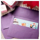 Sustainable Greetings Invitation Envelopes - A7 7 x 5 in, Purple, 100 Pack, Square Flap - Gummed Seal & Colored Bulk Envelopes for Wedding - Birthday & Baby Shower Invitations