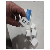 5Pack USB Wall Charger, iGENJUN 2.4A Dual USB Port Cube Power Plug Adapter Fast Phone Charger Block Charging Box Brick for iPhone 17/17 Pro/17 Pro Max/16, Samsung Galaxy, Pixel, LG, Android-White