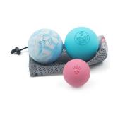 KSONE Massage Lacrosse Balls -Massage Balls for Myofacial Release&Trigger Point Therapy-Set of 2-Hard Lacrosse Massage Ball &Soft Massage Ball with one mini Ball