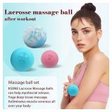 KSONE Massage Lacrosse Balls -Massage Balls for Myofacial Release&Trigger Point Therapy-Set of 2-Hard Lacrosse Massage Ball &Soft Massage Ball with one mini Ball