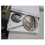 Lighted Makeup Mirror, 3000 mAh Rechargeable Double Sided Magnifying Vanity Mirror with 3 Colors, 1x/10x, 360Â° Rotation , Brightness Adjustable Magnification Cosmetic Light up Mirror, Women Gift