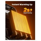 Brightown 800W Plug in Heater with Remote - Outlet Space Heater with Touch LED Display, Small Electric Wall Heaters for Indoor Use with Adjustable Thermostat and 12H Timer for Bathroom Office Bedroom