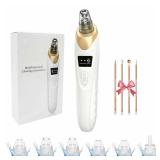 2026 Blackhead Remover with 5 Suction Heads & 4 Gold Extractor Needles, Electric Blackhead Vacuum Pore Vacuum for Deep Facial Cleaning, USB Rechargeable for Women & Men-Khaki