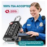 ANVIL TSA Approved Luggage Lock - 4 Digit Combination, 10,000 Combinations, Easy-Read Password Window, Travel Lock for Suitcases, Backpacks, Gym & Student Lockers, Baggage(Yellow 2 Pack)