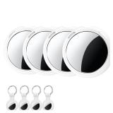 Tracker Tags-4 Pack [Apple MFi Certified] Air Pair with Apple Find My(iOS Only) Smart Bluetooth Tracking Tags Key Finder Item Locator Waterproof Worldwide Tracker for Pets Wallet Backpack Dogs Luggage