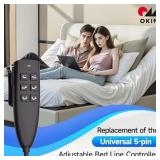 Okin 6 Button Adjustable Bed Remote 5 Pin Wired Adjustable Bed Remote Control Replacement Parts, HS.13.06.17