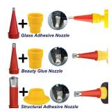 Caulk Finisher Kit Caulking Nozzle Tips Stainless Steel with Connection Bases Replacement 30 Pieces