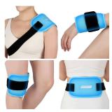 Comfytemp Gel Ice Packs for Injuries Reusable, Hot Cold Compress Soft Ice Packs, Pain Relief for Ankles, Knees, Wrist, Shoulders, Back and More, Recovery Items for Men Women, 2Packs