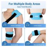 Comfytemp Gel Ice Packs for Injuries Reusable, Hot Cold Compress Soft Ice Packs, Pain Relief for Ankles, Knees, Wrist, Shoulders, Back and More, Recovery Items for Men Women, 2Packs