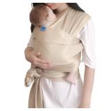 Vlokup Baby Wrap Sling Carrier for Newborn, Infant, Toddler, Kid | Breathable Lightweight Stretch Mesh Water Sling | Nice for Summer, Pool, Beach, Swimming | Perfect Shower Gift Champagne