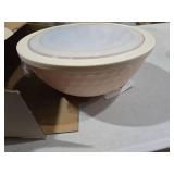 COOK WITH COLOR Mixing Bowls with Lids - 12 Piece Plastic Nesting Bowls Set includes 6 Prep Bowls and 6 Lids, Non Slip Bottom and Embossed Design - Microwave Safe (Cream)