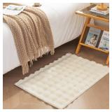 Amazon Basics Indoor Area Rug, 3D Bubble Washable Home Decor Carpet for Living Room, Bedroom, 2