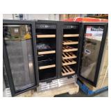 24 in.Dual Zone 18-Wine Bottles and 88-Can Built-In and Freestanding with French Door Beverage Cooler in Stainless Steel - Retail: $862