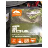 Ozark Trail 6-Person Dome Tent with Sitting Area - Floor Area-15 x11   Carry Weight- 21.38lbs. - Retail: $134