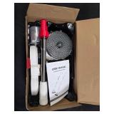 LAIFUCAMResidential Cordless Multi-Surface Floor Cleaning Mop in White with Adjustable Handle, LCD Screen, 2 in 1 Spin Scrubber - Retail: $263