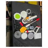 LAIFUCAMResidential Cordless Multi-Surface Floor Cleaning Mop in White with Adjustable Handle, LCD Screen, 2 in 1 Spin Scrubber - Retail: $263