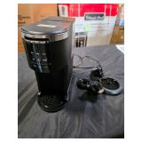 COWSARCoffee Machine 2-in-1 Single Serve Cup Drip Coffee Maker, for K-Cup Coffee Capsule Pod, Coffee Powder in Black - Retail: $94
