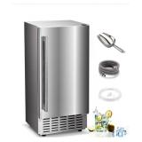 COWSAR15 in. W 66 lb. Nugget Ice Freestanding or Under-counter Commercial Ice Maker in Stainless Steel Silver - Retail: $1,599