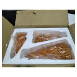 Christmas Decorations Indoor- 3 Pcs Velvet Christmas Tree,Modern Cone Ceramics Christmas Decor Tabletop Winter Home Minimalist for Holiday Entryway Table Mantel Centerpiece(Orange) - Retail: $29