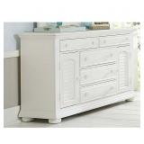 Liberty Furniture Summer House I 2 Door 5 Drawer Dresser in White (See Pictures) - Retail: $1,181