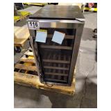 15 in. Dual Zone 30-Wine Bottles Wine Cooler in Black, with Adjustable Shelves and Reversible Door MSRP $339.99