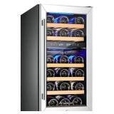 AOBOSI 15 inch Wine Refrigerator 28 Bottles Dual Zone (See Pictures and Description) - Retail: $629